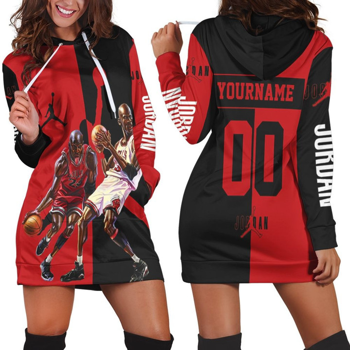 Michael Jordan 23 Legend Of Chicago Bulls Personalized Hoodie Dress Sweater Dress Sweatshirt Dress - 1