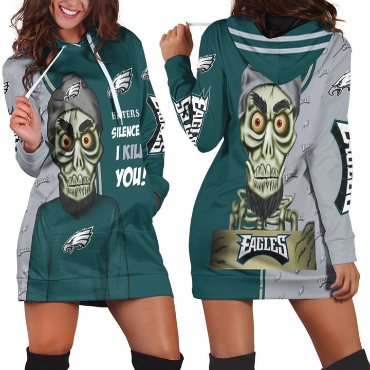 Philadelphia Eagles Haters Silence The Dead Terrorist 3d Hoodie Dress Sweater Dress Sweatshirt Dress - 1