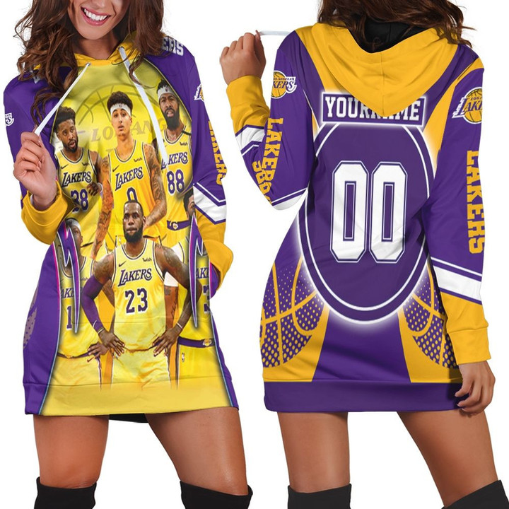 Los Angeles Lakers Western Conference Thank You Fans Hoodie Dress Sweater Dress Sweatshirt Dress - 1