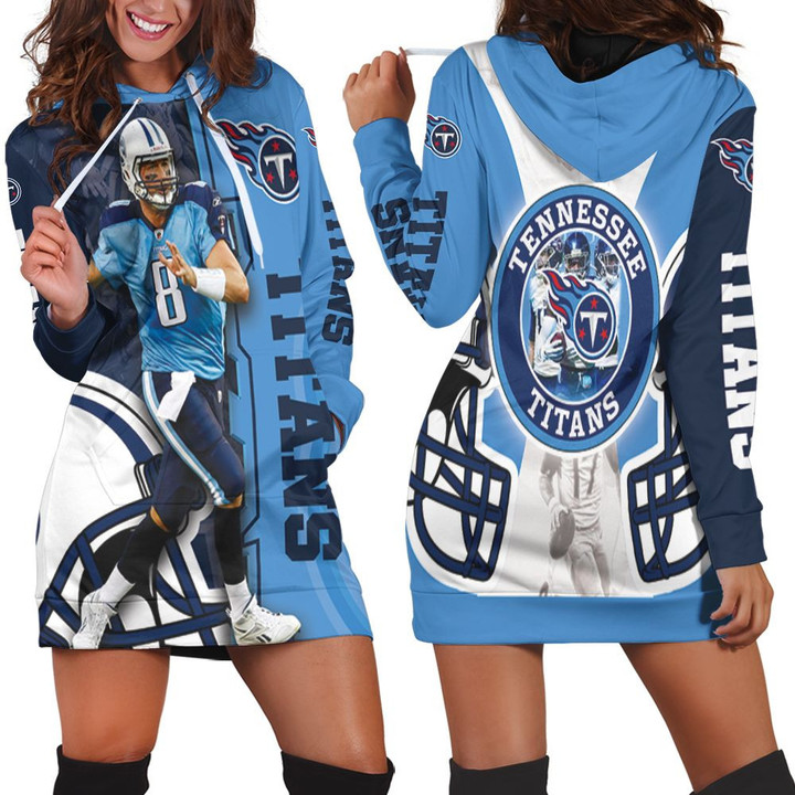 Marcus Mariota 8 Tennessee Titans Super Bowl 2021 Afc South Division Ship Hoodie Dress Sweater Dress Sweatshirt Dress - 1