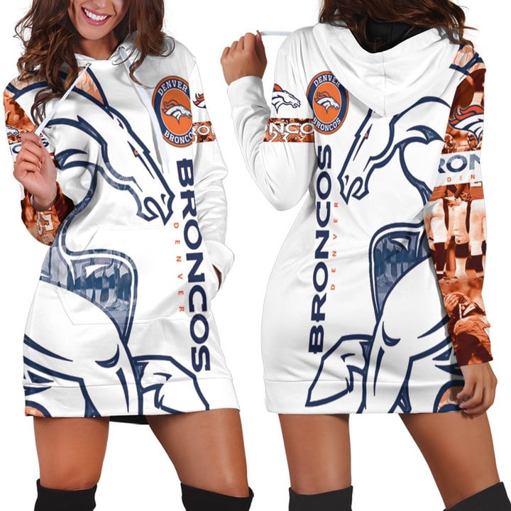 Denver Broncos Nfl For Broncos Fan 3d Hoodie Dress Sweater Dress Sweatshirt Dress - 1