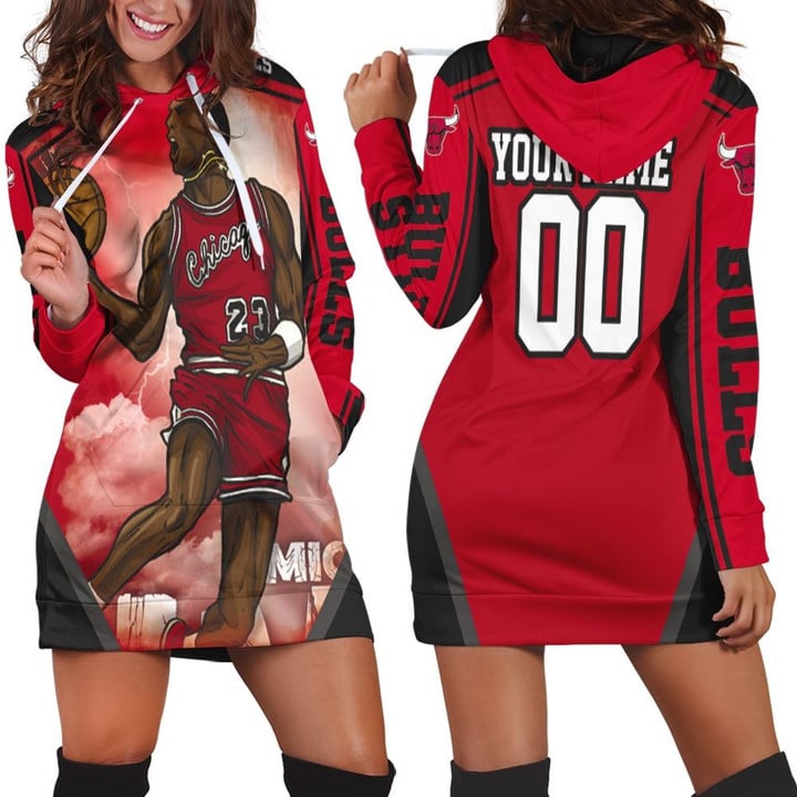 Chicago Bulls Michael Jordan Legends For Fans Personalized Hoodie Dress Sweater Dress Sweatshirt Dress - 1