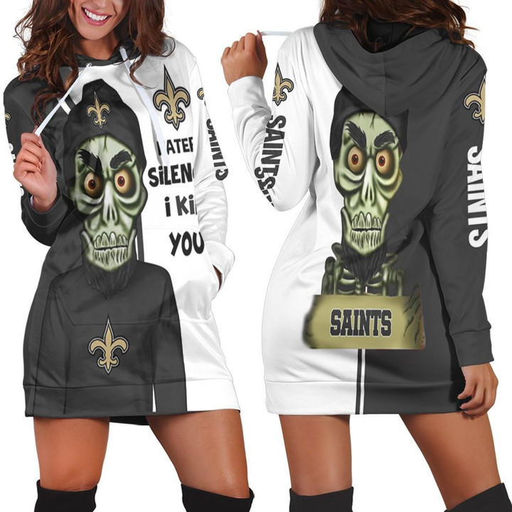 New Orleans Saints Haters I Kill You 3d Hoodie Dress Sweater Dress Sweatshirt Dress - 1