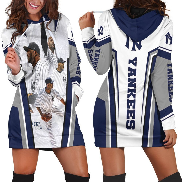 New York Yankees Great Players Hoodie Dress Sweater Dress Sweatshirt Dress - 1