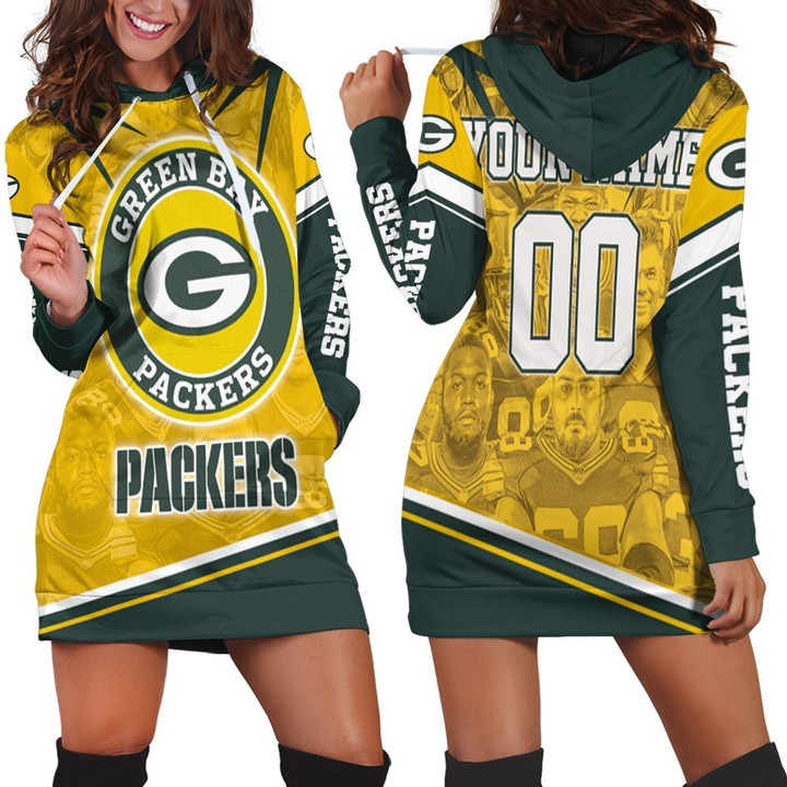 Green Bay Packers Champions Best Team Nfl 2020 Season Personalized Hoodie Dress Sweater Dress Sweatshirt Dress - 1