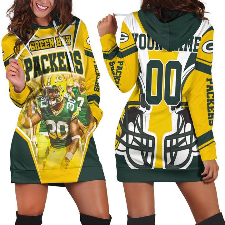 Green Bay Packers Logo Nfc North Champions Division Super Bowl 2021 Personalized Hoodie Dress Sweater Dress Sweatshirt Dress - 1