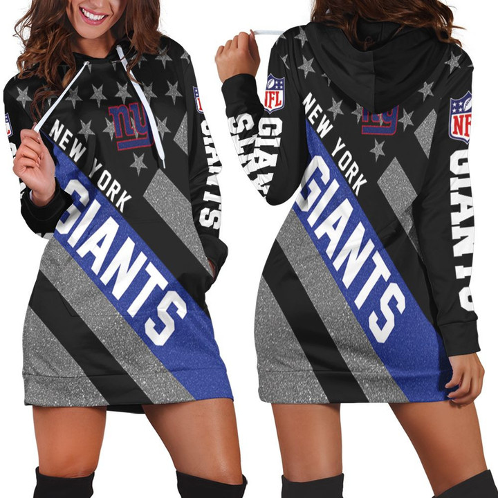 New York Giants Nlf For Giants Fan 3d Hoodie Dress Sweater Dress Hoodie Dress Sweater Dress Sweatshirt Dress - 1