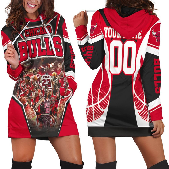 Chicago Bulls Michael Jordan Legendary For Fans Personalized Hoodie Dress Sweater Dress Sweatshirt Dress - 1