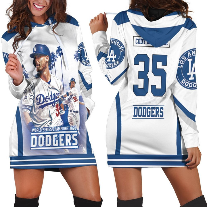 Cody Bellinger 35 La Dodgers Hoodie Dress Sweater Dress Sweatshirt Dress - 1