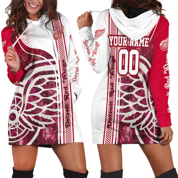Detroit Red Wings Nhl 3d Personalized Hoodie Dress Sweater Dress Sweatshirt Dress - 1