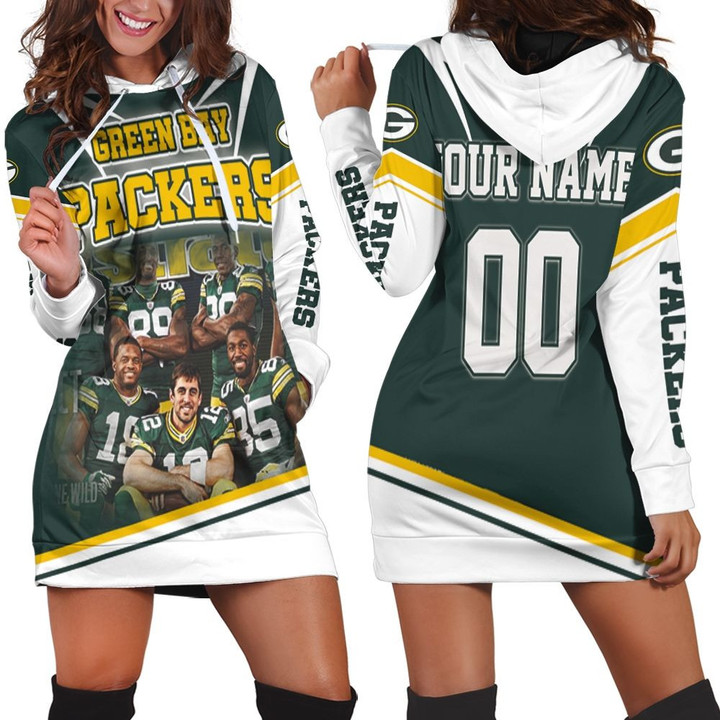 Green Bay Packers Great Players Nfl 2020 Season Champions Personalized Hoodie Dress Sweater Dress Sweatshirt Dress - 1