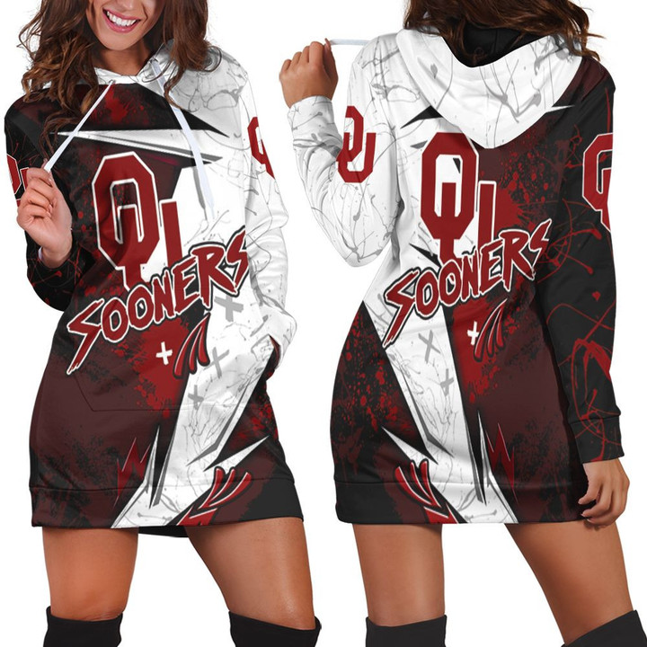 Oklahoma Sooners For Football Lover 3d Hoodie Dress Sweater Dress Sweatshirt Dress - 1
