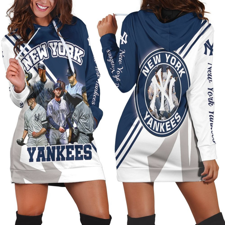 New York Yankees Legend Pitchers For Fan Hoodie Dress Sweater Dress Sweatshirt Dress - 1