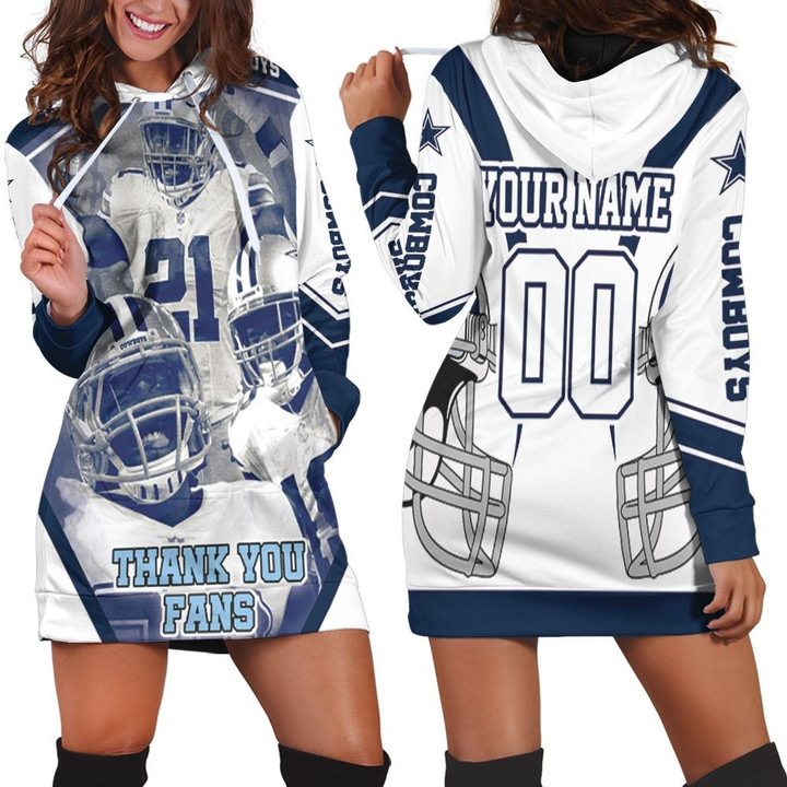 Nfc East Division Champions Dallas Cowboys Super Bowl 2021 Thank You Fans Personalized Hoodie Dress Sweater Dress Sweatshirt Dress - 1