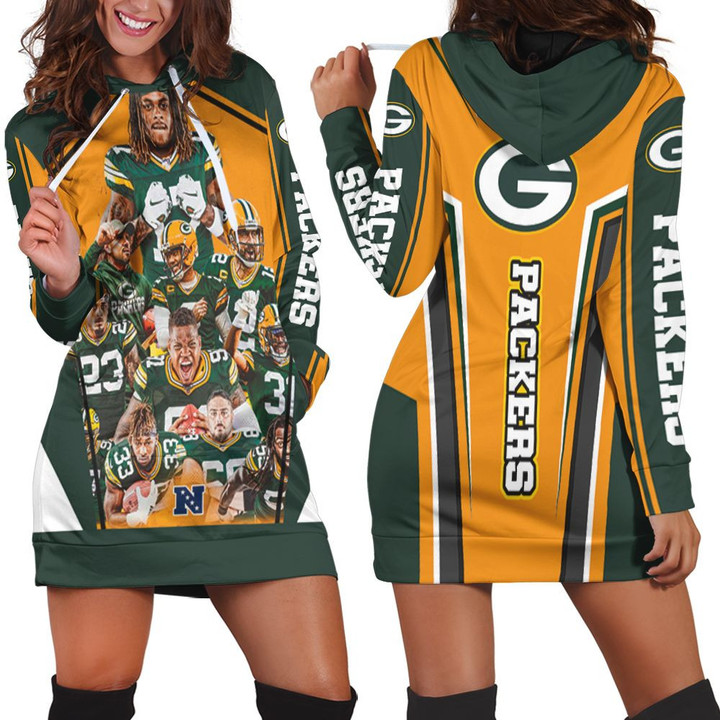 Green Bay Packers 2021 Super Bowl Nfc North Champions Division Hoodie Dress Sweater Dress Sweatshirt Dress - 1