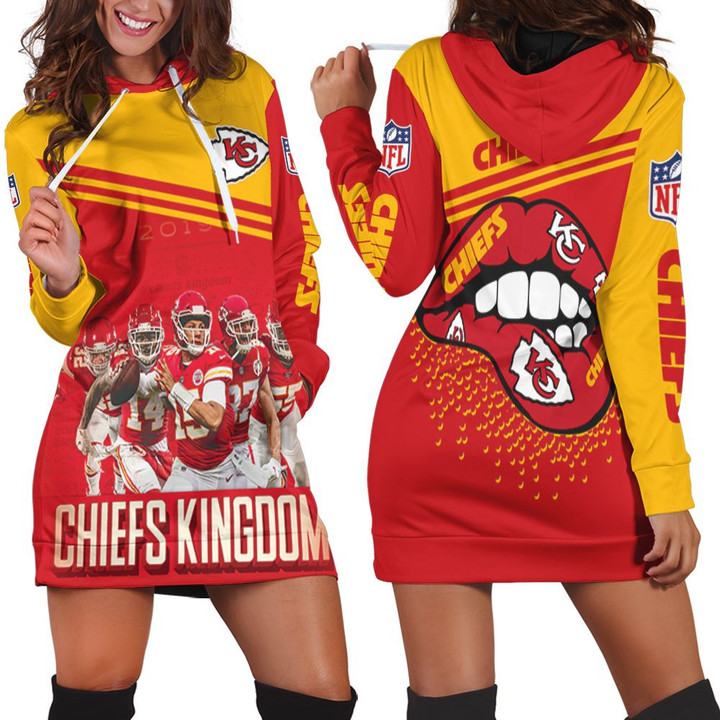 Kansas City Chiefs Kingdom Afc West Division Champions Division Super Bowl 2021 Hoodie Dress Sweater Dress Sweatshirt Dress - 1