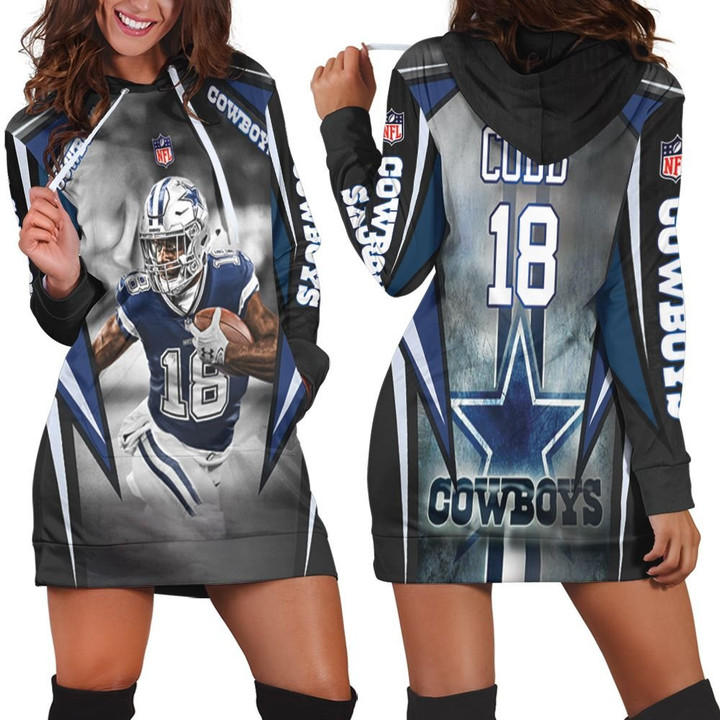 Dallas Cowboys Randall Cobb 18 3d Hoodie Dress Sweater Dress Sweatshirt Dress - 1