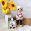 Personalized crochet mini doll