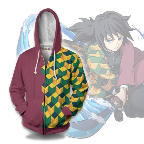 Giyu Tomioka Demon Slayer Clothes Anime Hoodie Outfits