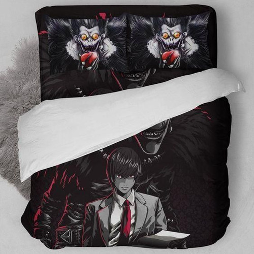 Death Note Bed Set Black Kira Anime Bedding