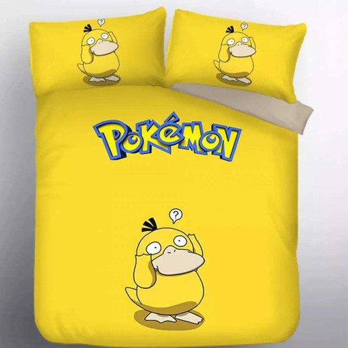 Psy Duck Pokemon Bedding Custom Anime Bed Set