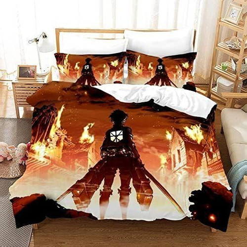 Attack On Titan Bed Set Brilliant Levi Ackerman Anime Bedding