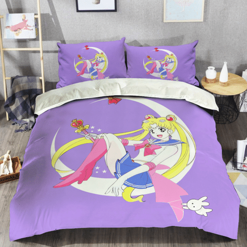 Sailor Moon Bed Set Usagi Anime Bedding