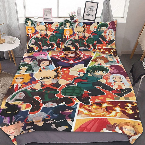 My Hero Academia Anime Bed Set Colorful Bedding