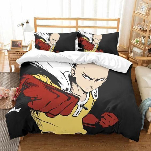 One Punch Man Bed Set New Version Saitaman Anime Bedding