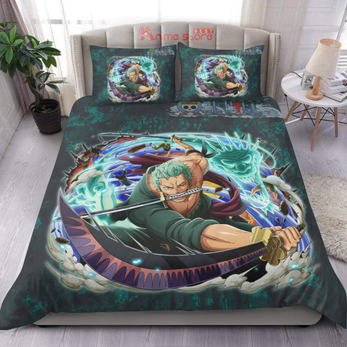 One Piece Bed Set Anime Bedroom Decor Roronoa Zoro Bedding Set