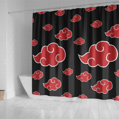 Naruto Shower Curtain Custom Akatsuki Pattern design