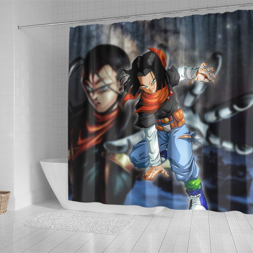 Dragon Ball Shower Curtain Custom Android 17 Character Design