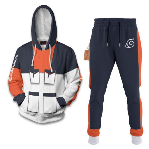 Uzumaki Hoodie And Jogger Set Naruto Anime Clothes