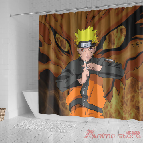 Naruto Shower Curtain Custom Naruto Anime Bathroom Decoration