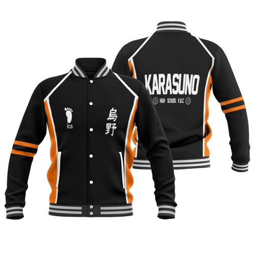 Karasuno Cosplay Costume Haikyuu Baseball Jacket Anime Unisex Casual 3D All Over Printed