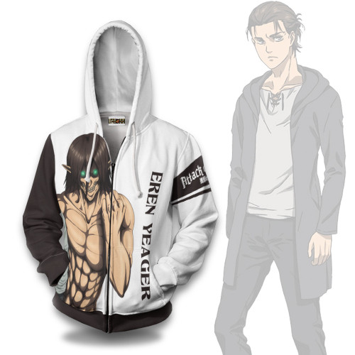 Eren Yeager Titan Hoodie Attack on Titan Anime Casual Cosplay Costume
