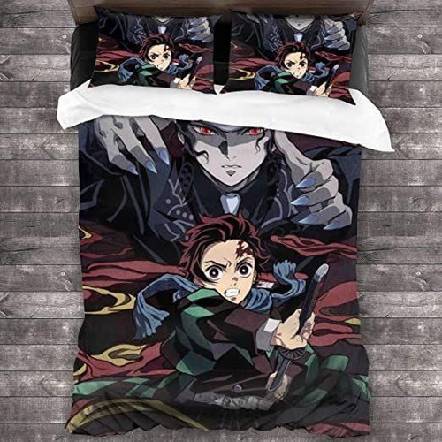 Demon Slayer Bed Set Tanjiro Kamado Anime Bedding
