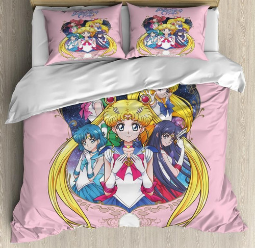 Sailor Moon Fan Art Bed Set Anime Bedding