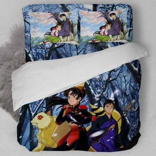 Inuyasha Bed Set Miroku And Sango Anime Bedding