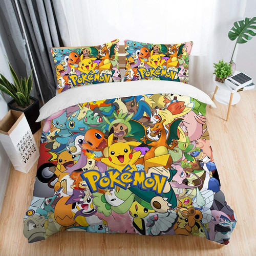 Pikachu Charmander Pokemon Bedding Custom Anime Bed Set