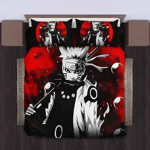 Naruto Uzumaki Hokage Bedding Custom Anime Bed Set