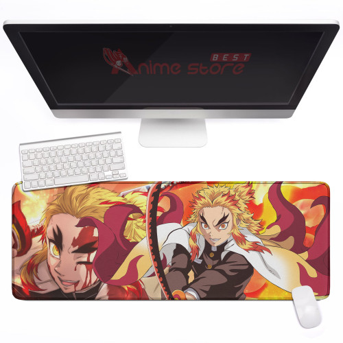 Kyojuro Rengoku Desk Pad Custom Demon Slayer Gaming Anime Mouse Pad