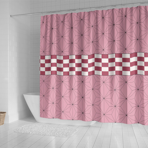 Demon Slayer Shower Curtain Custom Nezuko Pattern design