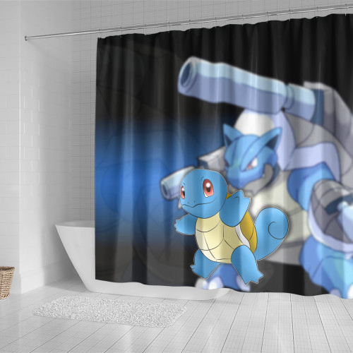 Pokémon Shower Curtain Custom Squirtle Character Design