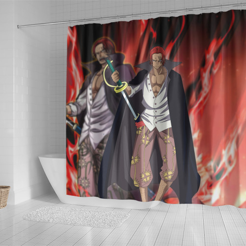 One Piece Shower Curtain Custom Shanks Character Design