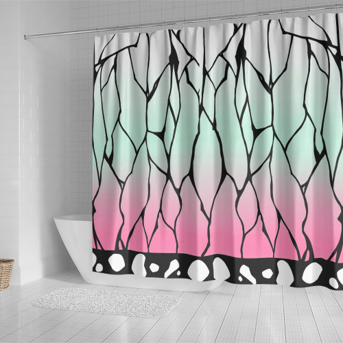 Demon Slayer Shower Curtain Custom Shinobu Pattern design