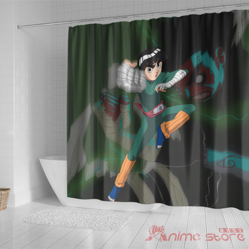 Rock Lee Shower Curtain Custom Naruto Anime Bathroom Decoration
