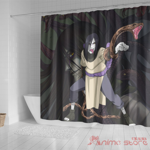 Naruto Anime Shower Curtain Custom Orochimaru Bathroom Decoration