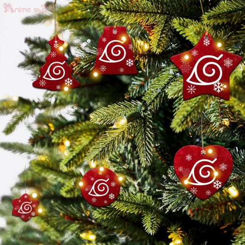 Konoha Leaf Village Christmas Tree Ornaments Custom Naruto Anime