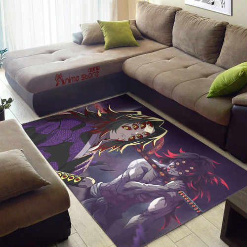 Demon Slayer Rug Kokushibo KNY Anime Carpet Floor Mats
